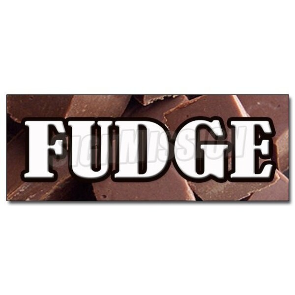 Signmission FUDGE DECAL sticker chocolate concessions flavors homemade candy shop, D-12 Fudge D-12 Fudge - main